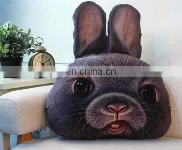 Fashion 3D printing decorative throw sofa cushion cheap cute soft plush animal shaped pillow