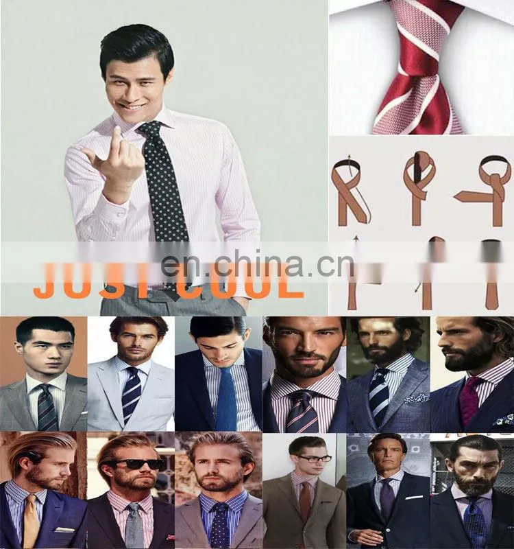2014 Latest fashion design dot printed blue silk tie for men