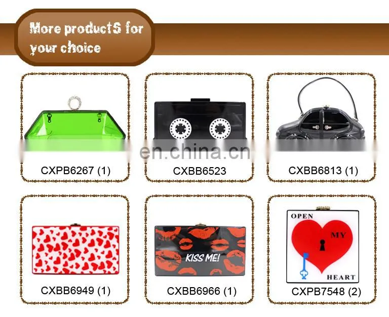 CR Quality strictly controlled and inspected Chinese traditional engraving styled surface lock decoration brown acrylic women