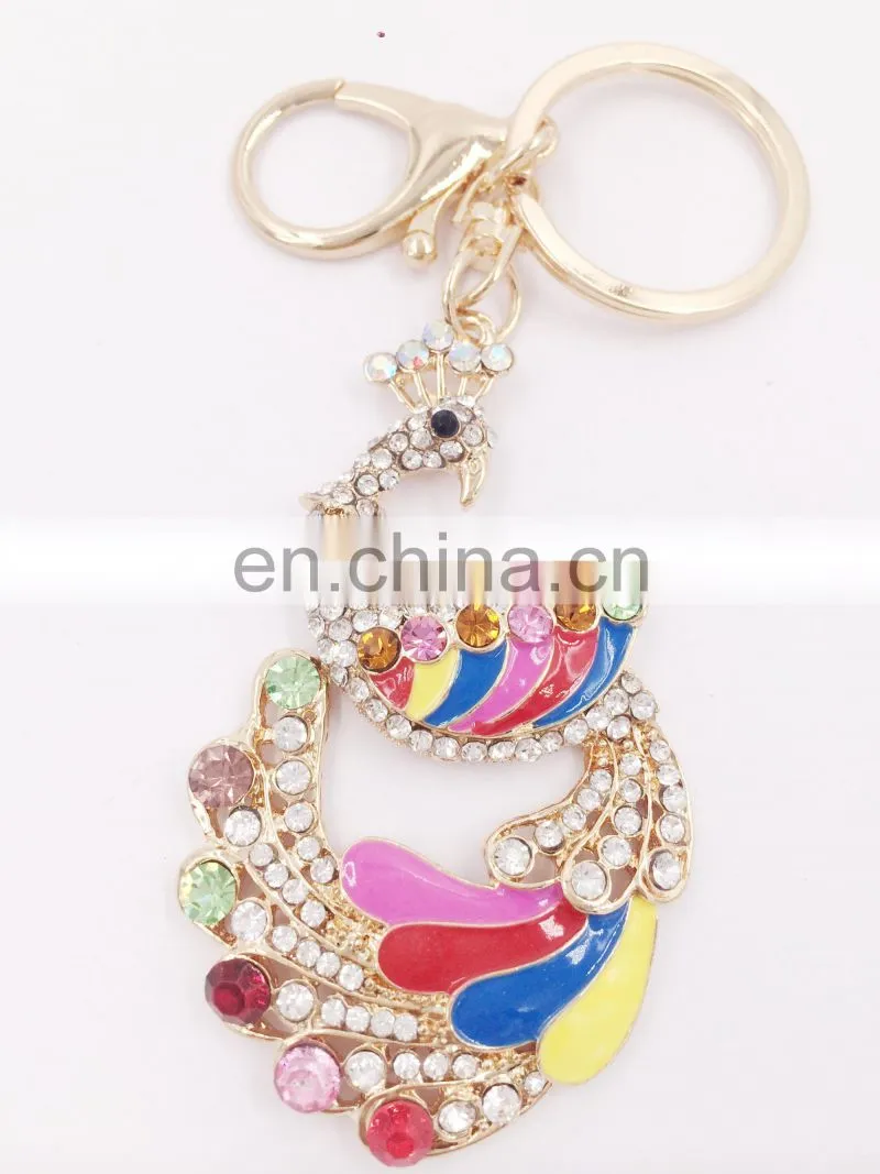 Colorful Flower Keychain Rainbow Charm Pendant Key Chain Key Holder Jewelry For Women