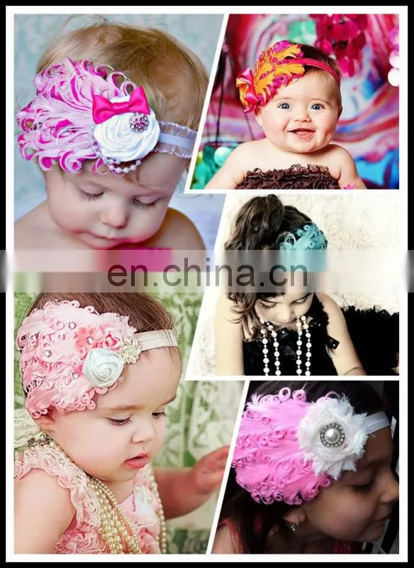 3 Tones WHITE/PURPLE/TURQUOISE Curly Goose Feather pads,Nagoire feather pads for Baby DIY Headband