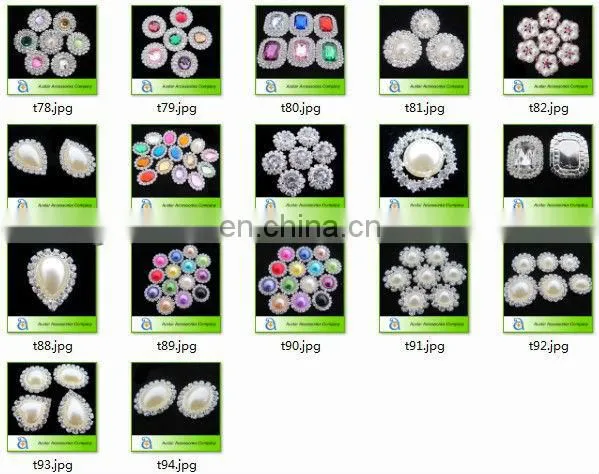Bulk 21mm Pearl Rhinestone embellishment for wedding invitation