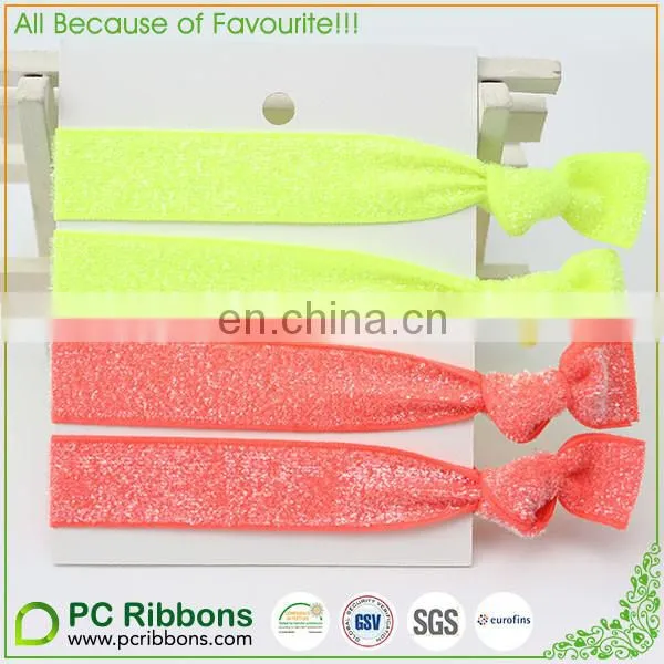frosted glitter elastic hair ties
