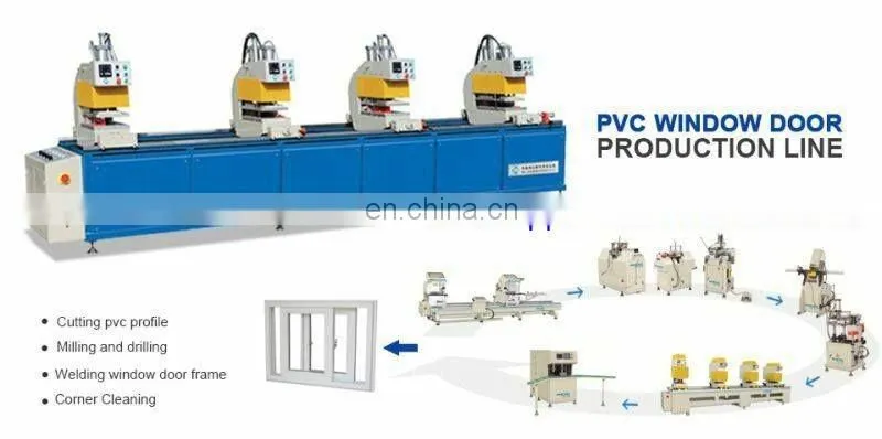 PVC Window Door Profiles 4 Heads Seamless Welding Machine