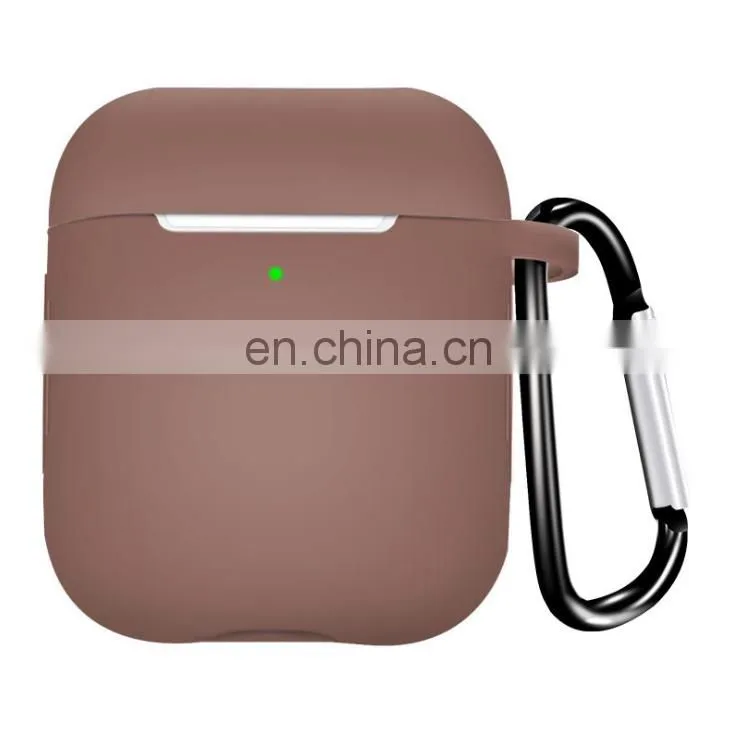 Silicone Protective Case for Airpods 1/2 Wireless Earbuds Case for Airpods Apple Airpods Cover Case with Hook
