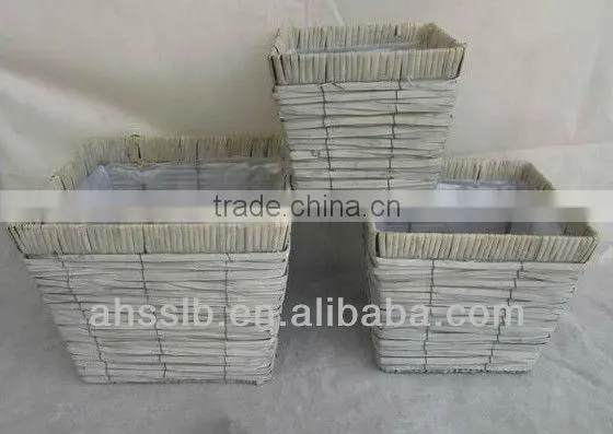 2013 antique color woven willow garden decoration flowerpot