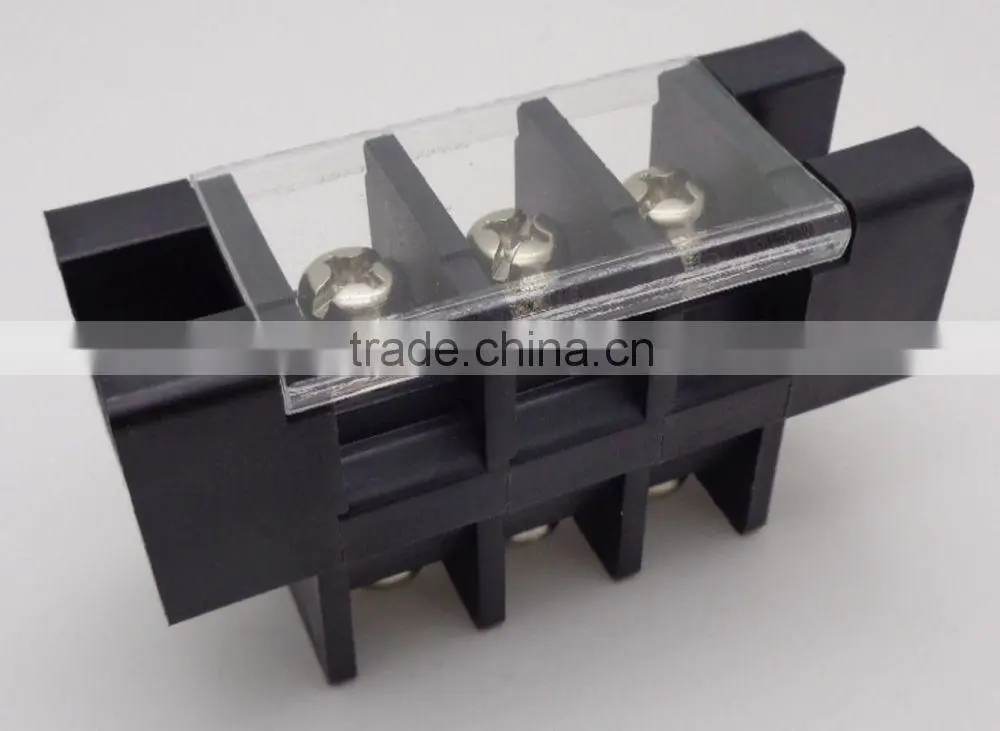 Barrier Type Through Panel Terminal block with cover PBT and current 75A