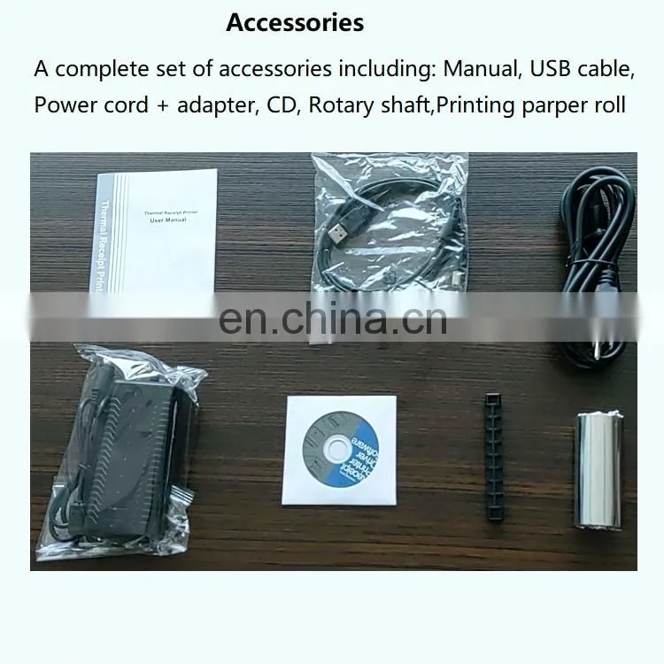Cheap 80mm USB rolls auto cutter outdoor smartphone PDA computer POS restaurant unicode thermal receipt printer