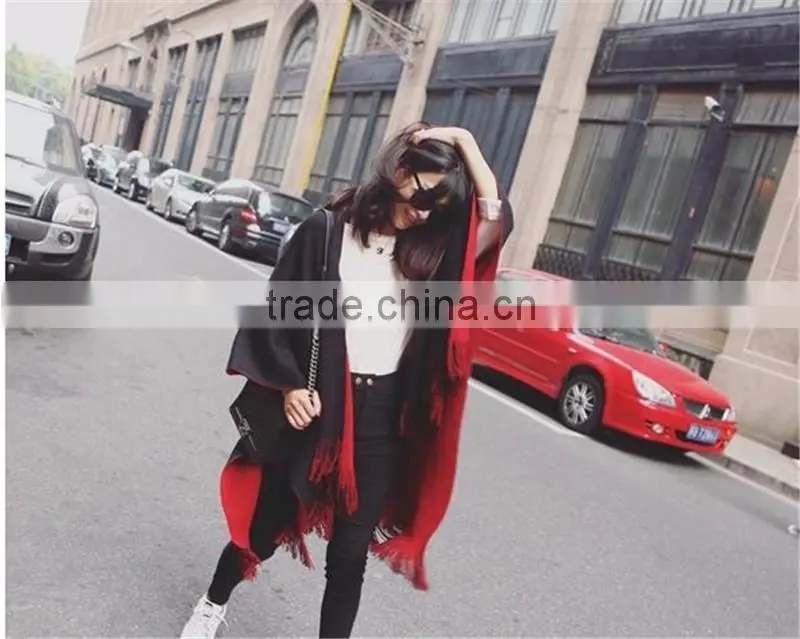 2016 ladies women Fashion woven poncho