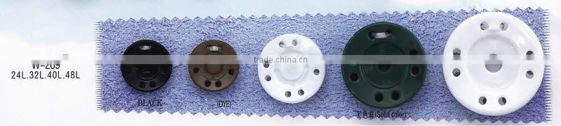 Round Plastic White Snap Button