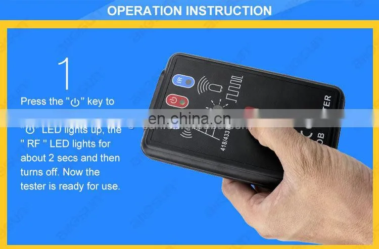 Remote Controller Tester Radio Frequency Keyfob Tester Handheld Portable Infrared Remote Test all-sun EM273