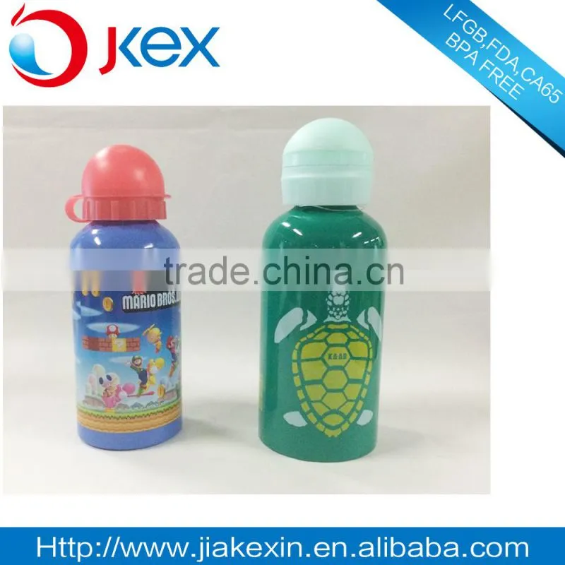 hot sale colorful aluminum water bottle with round cap and full wrap printing
