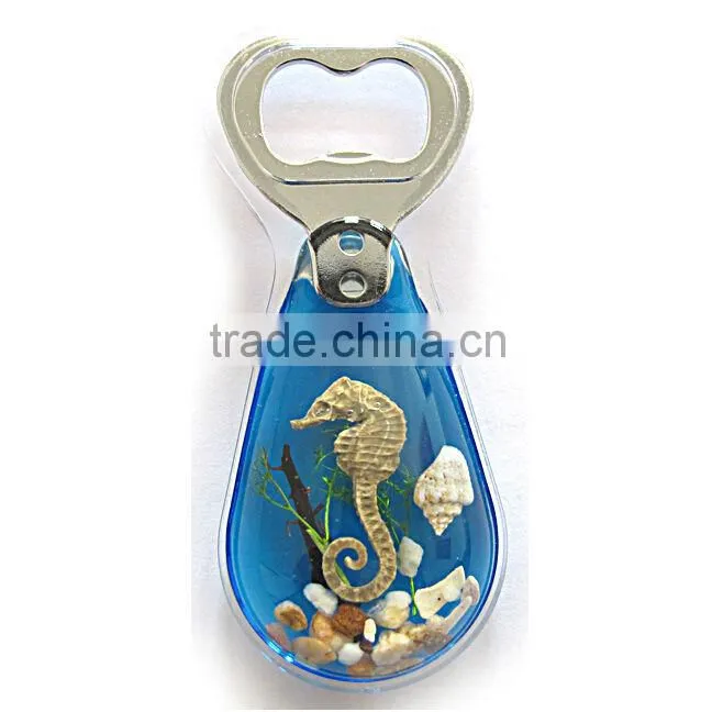 Sea horse promotional custom plastic beer funny bottle opener