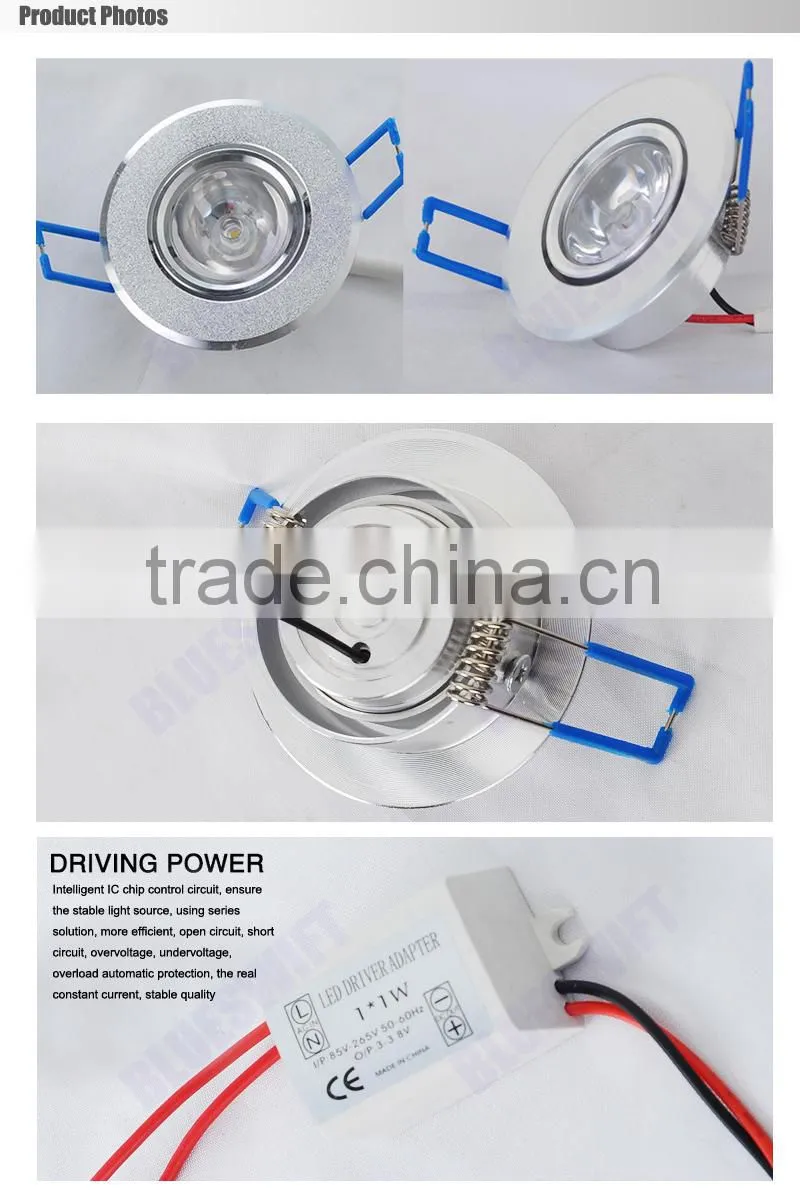 Mini Watt 3w Rotatable Round Brighten Led Down Light