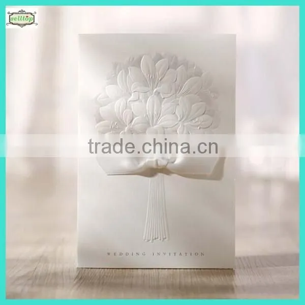 2014 high quality handmade wedding invitation card arabic