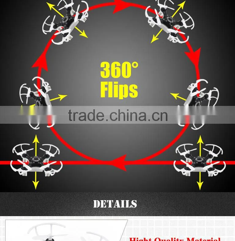 2015 hot sale 2.4G mini RC quadcopter drone with led light
