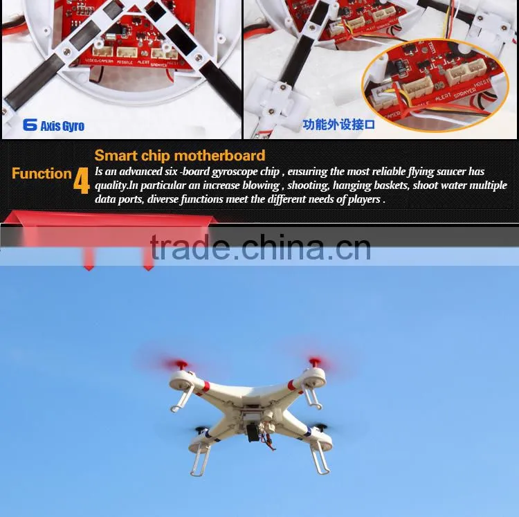 2014 Design WL V353 4-Axis 2.4G 4CH RC UFO with Gryo and Lights and Camera Galaxy RC Quadcopter