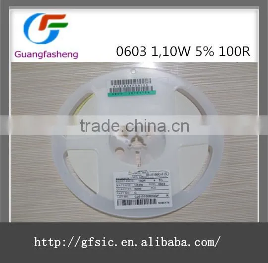 (hot sale)0603 1,10W 5% 100R