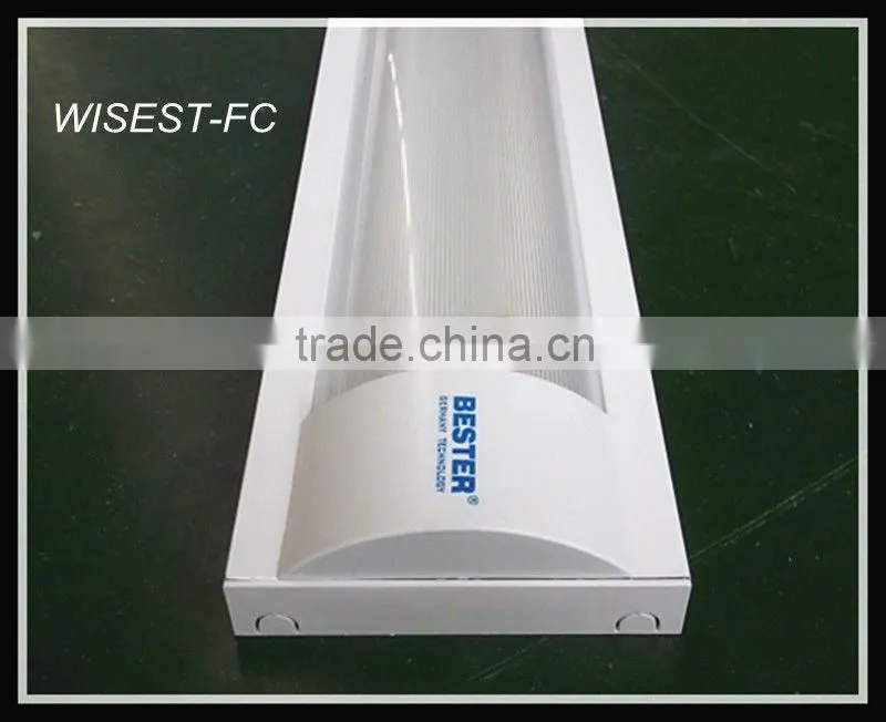 T8 double tube SAA ROHS lighting fixture fluorescent 36w with pc cover