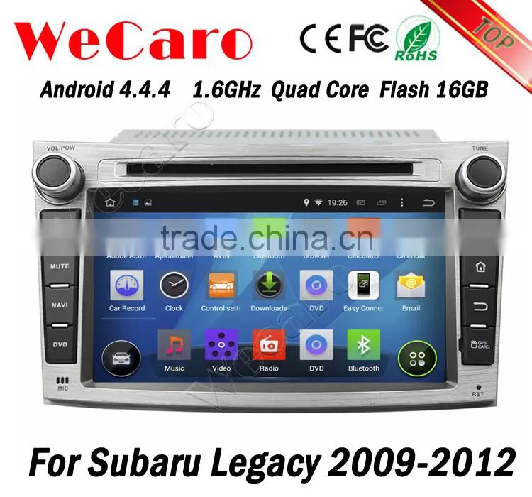 Wecaro Android 4.4.4 WC-SU7069 wifi 3g touch screen car dvd player oem for subaru legacy gps system 2009 2010 2011 2012