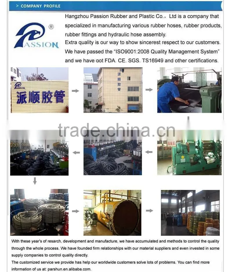 Flexible SAE J1401 Rubber Brake Hose for Automobile