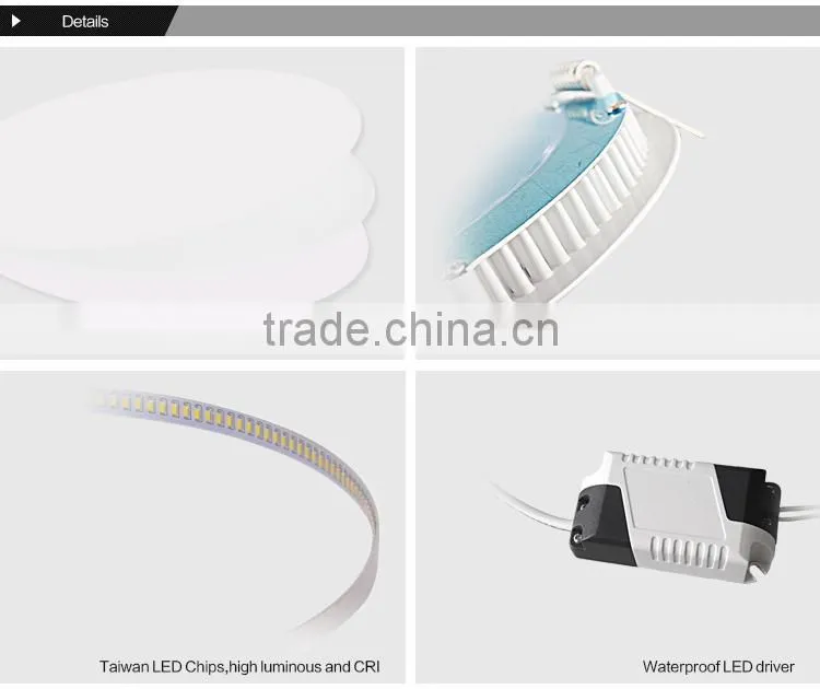 Aluminum Alloy 9W round led panel light