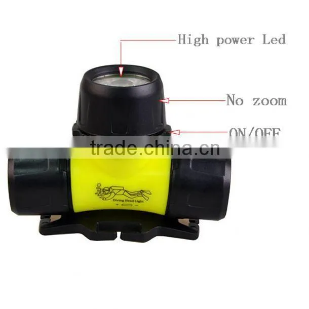 YT-59 Rubber Head IP68 Diving 50M XPE Diving Headlamp