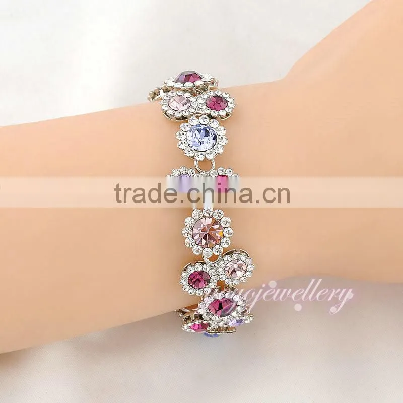 Luxury tennis gemstone ladies bracelet models