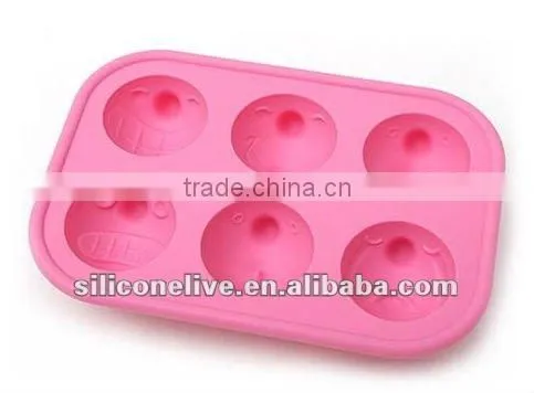 face shape silicine chocolate tray mold