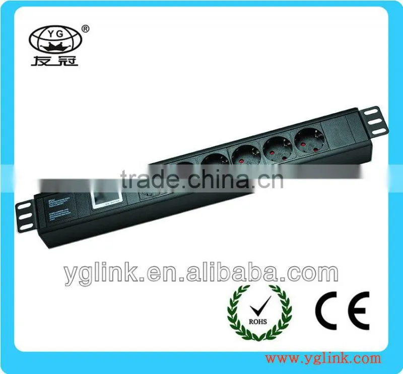 19 inch 6 ways German ip PDU for cabinet