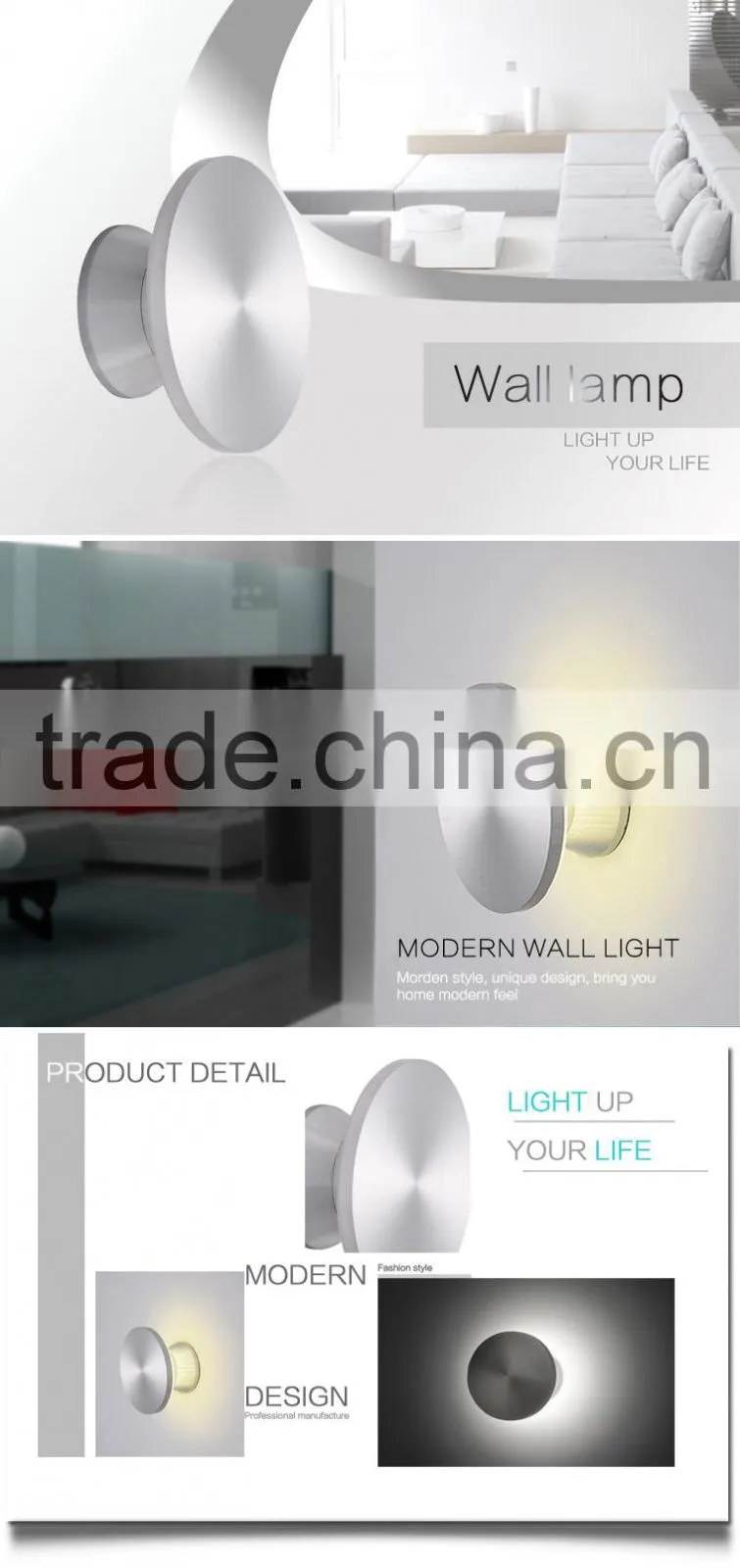 2015 Hot Sale Dailyart Modern home LED wall light