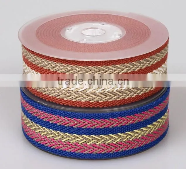 3.2cm Polyester Herringbone color Jacquard Webbing