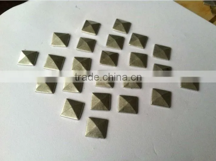Pyramid square hotfix copper stud,antic brass pyramid studs