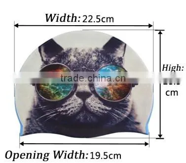 NEW Product Custom Cat Silicone Swim Cap For Adult