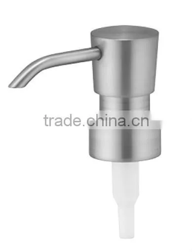 Zinc Alloy Replacement Lotion Pump Top With Brushed Nickle Finishing For DIY Soap Dispenser