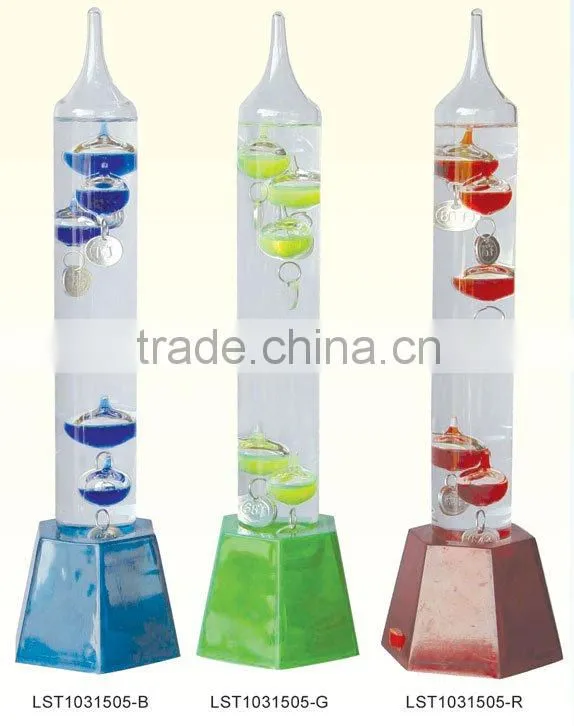 Shine light colorful galileo thermometer