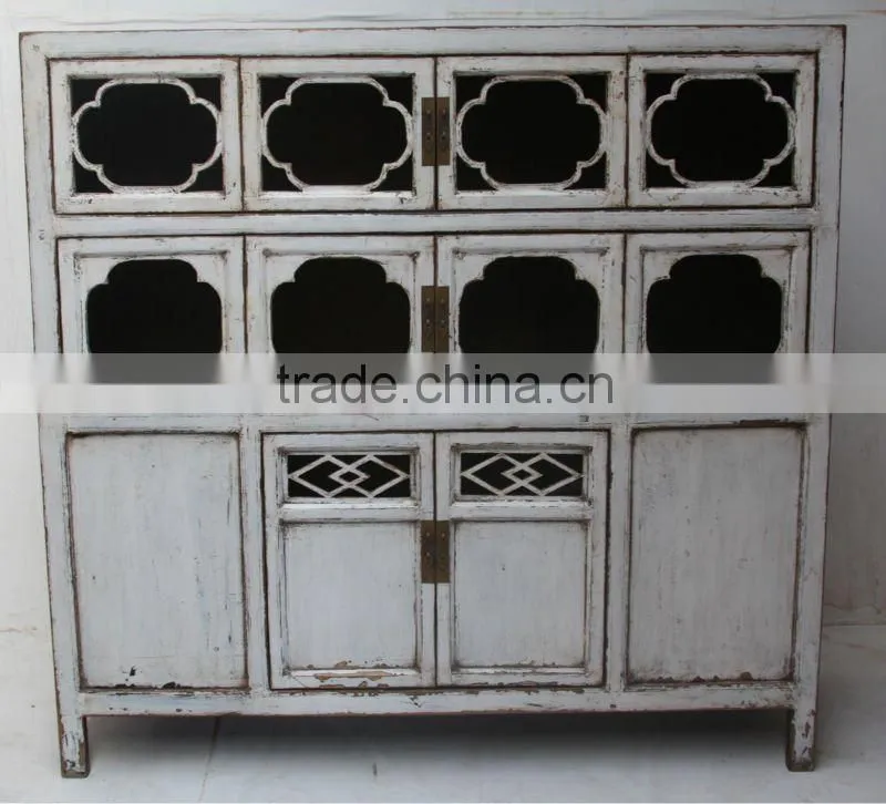Antique Chinese Solid wood Cupboard Kitchen Cabinet