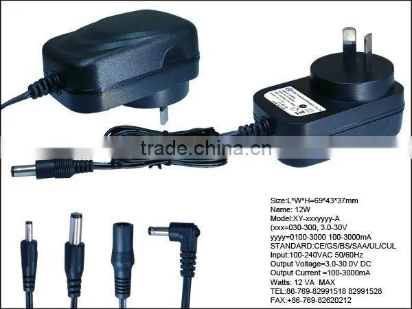 AC to DC Power adapters with SAA marks