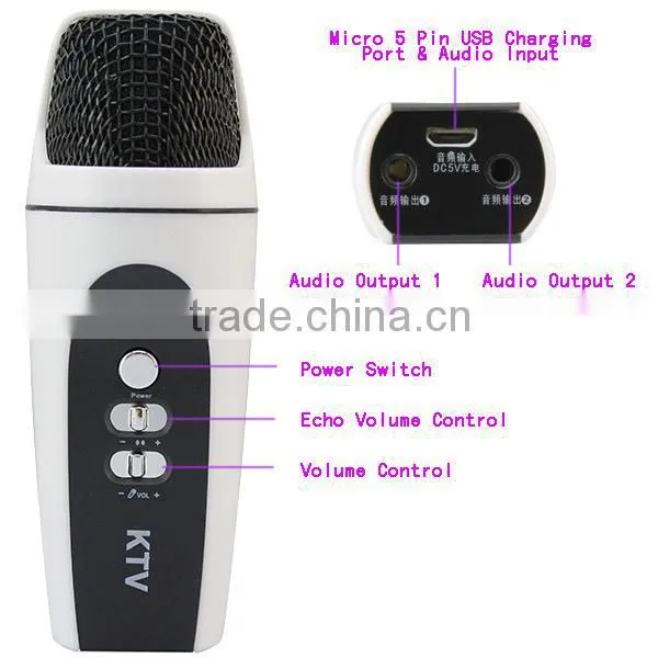 Mini Pocket Cellphone Karaoke Player Home KTV Microphone Recorder