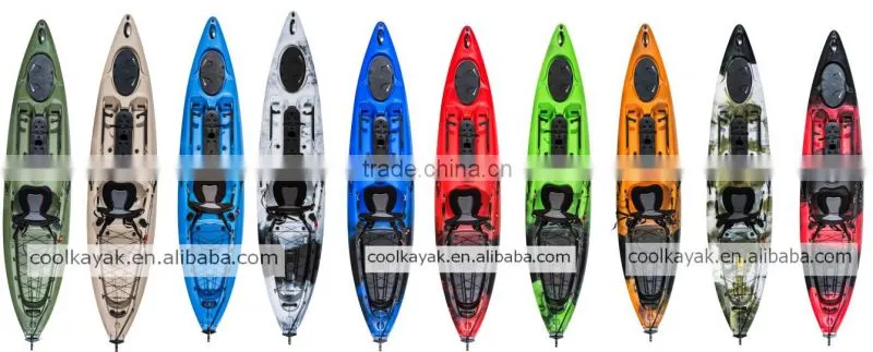 plastic kayak with pedals