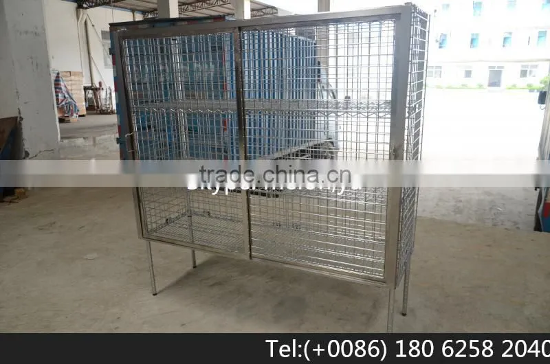 Chrome Wire Mesh Security Cage for Clean Room,Wire Shelving Cage