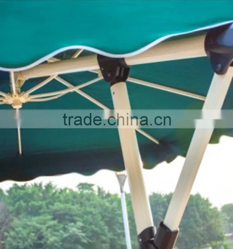 Large Windproof Green Red Beige Round Square Bali Tilt Mechanism Customized Outdoor Patio Garden Beach Umbrella with Marble Base