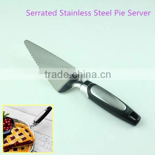 430 Stainless Steel Pizza Cutter Server With Soft Plastic Handle
