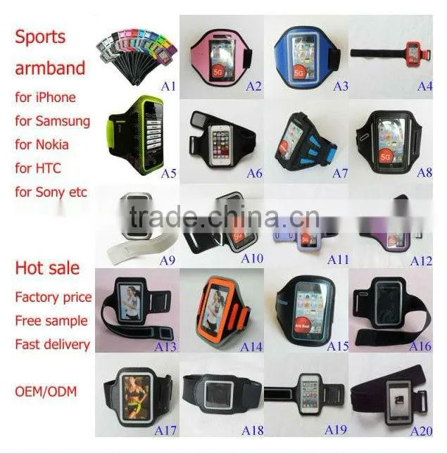 Wholesale armband for cellphone/sport cellphone armbag/customize armbag for running/Sport gym armband /adjust strap sport armbag