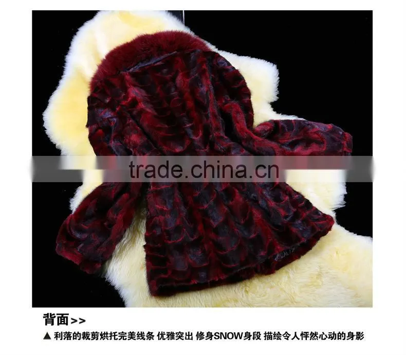 Newest Mink Fur Coat Women Fashion Fox Wool Fur Coat 2013 "11"