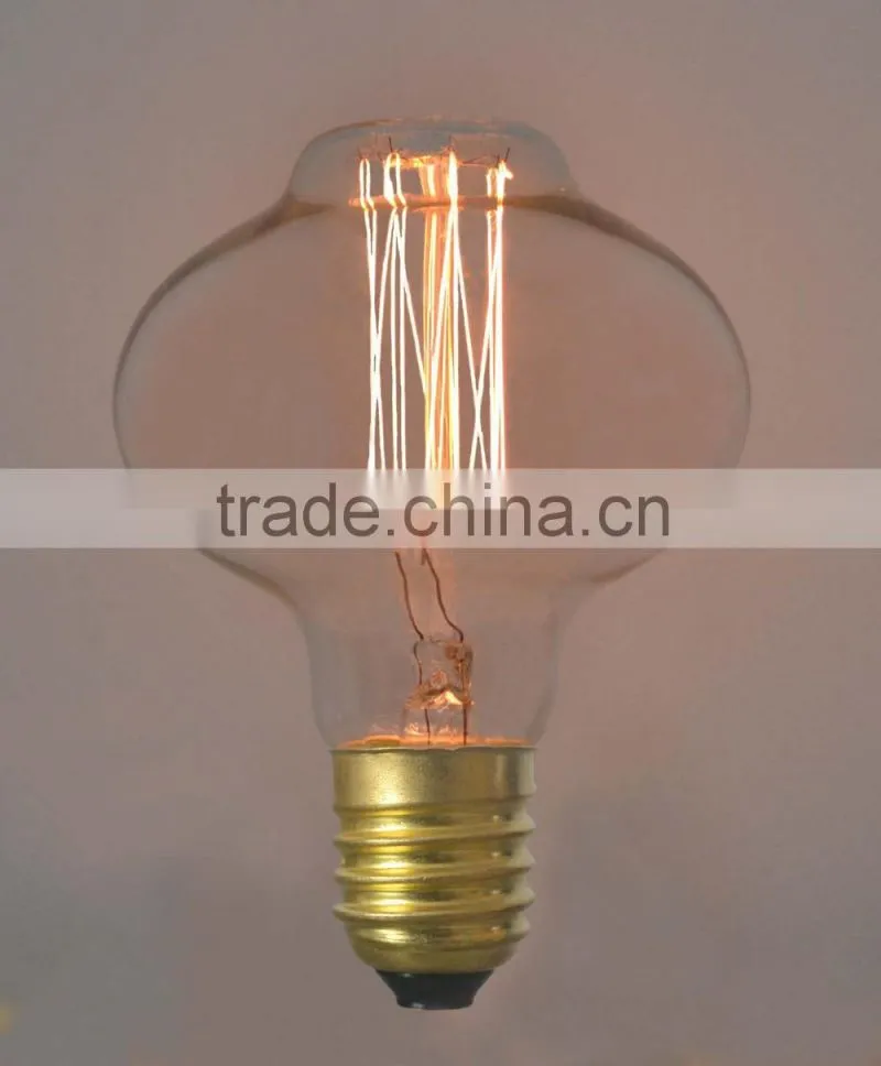 G95 Edison bulb half chrome/mirror glass cover decorative bar/coffee