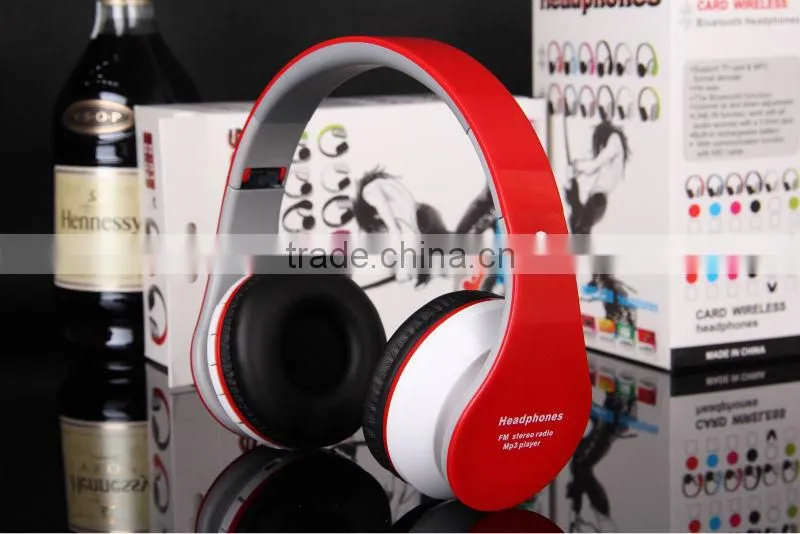 Colorful wireless sport headphones with FM radio and built-in mp3 player