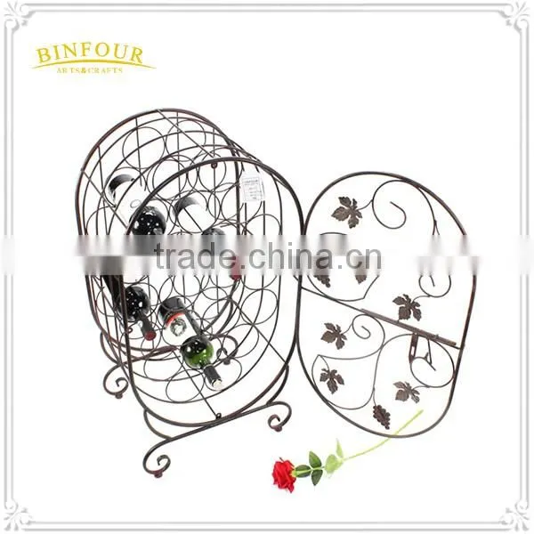 metal wine rack iron bottle wine cabinet antique style home furniture