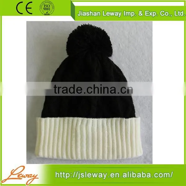 Hot china products wholesale custom pom beanie