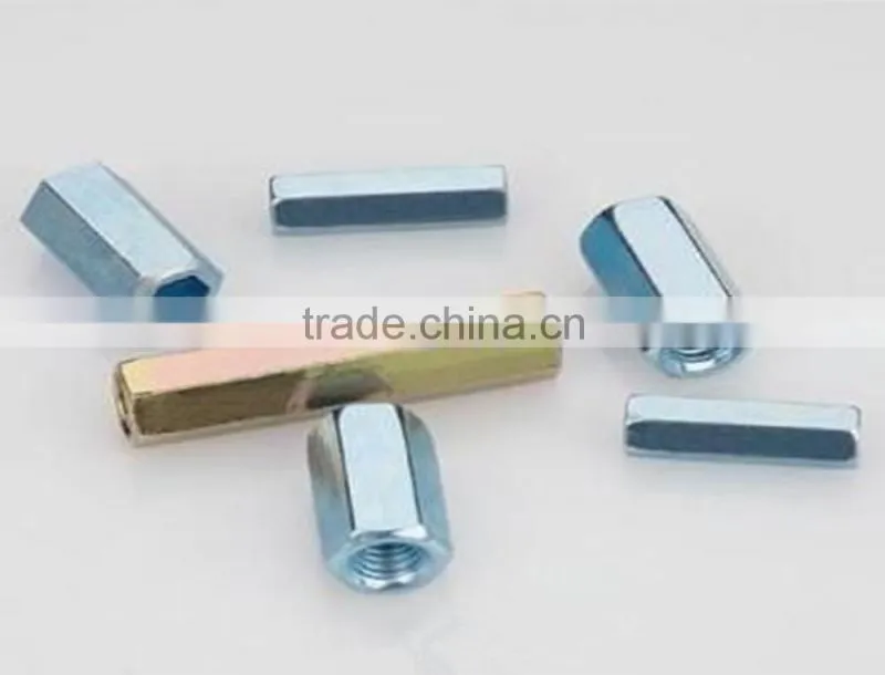 brass threaded long hex coupling nut